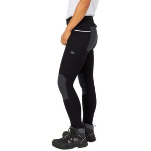 Dickies Womens XS Performance Work Leggings Black Utility Reinforced Pockets